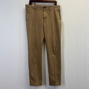 The Rail Preppy Slim Chino Pants Mens 33W Tan Khaki Minimalist Academia Smart